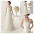 Simple A-Line Straps Tulle Women Wedding Gown Bridal Dress (102 OBED)